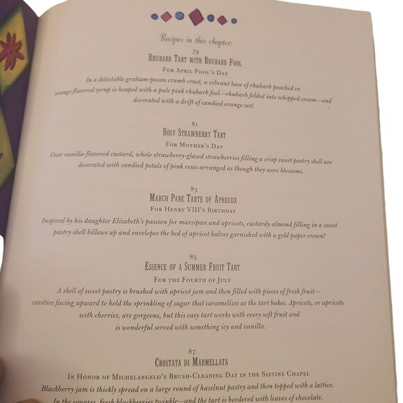 Festive Tarts Cookbook Sylvia Thompson Hardbound Sweet And Savory Recipes - Picture 10 of 13